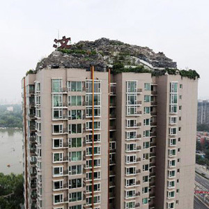 Fake mountain atop apartment block deemed unacceptable