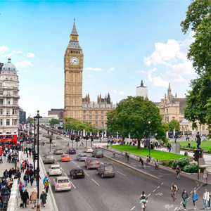 Cycling through London’s City Centre