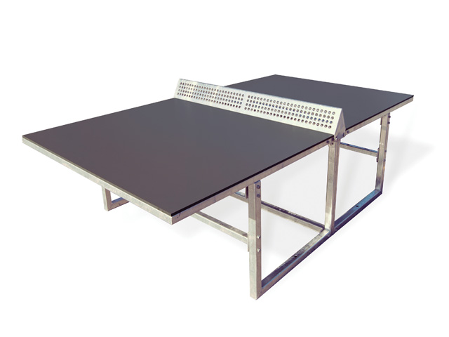 Outdoor ping pong goes to school